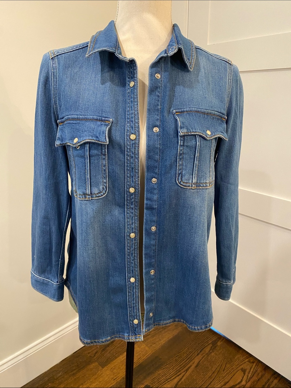 Zadig & Voltaire Blue Denim Button-Down Shirt